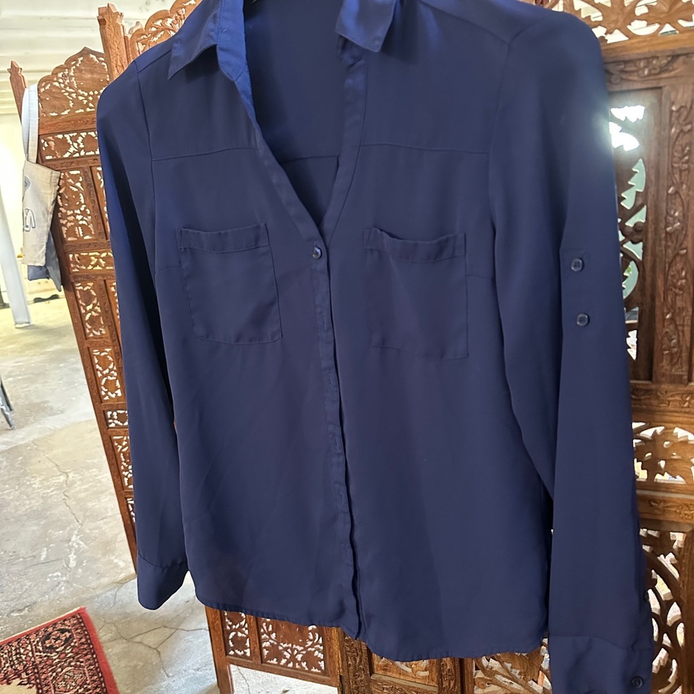 Express Deep Blue dress Shirt